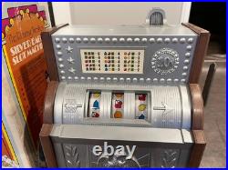 Vintage Silver Eagle Jack Pot Slot Machine Bank Japan 1977 Pointer 15 WORKS