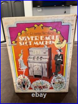 Vintage Silver Eagle Jack Pot Slot Machine Bank Japan 1977 Pointer 15 WORKS