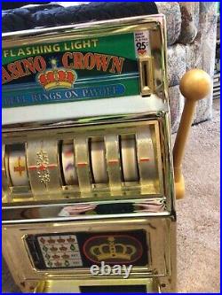 Vintage Waco Casino Crown Flashing Light Slot Machine