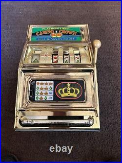 Vintage Waco Casino Crown Flashing Novelty Slot Machine 25 Cent