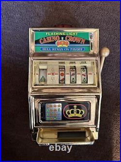 Vintage Waco Casino Crown Flashing Novelty Slot Machine 25 Cent