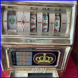 Vintage Waco Casino Crown Flashing Novelty Slot Machine 25 Cent