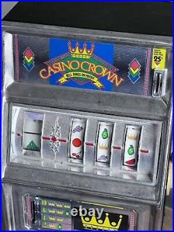 Vintage Waco Casino Crown Flashing Novelty Slot Machine 25 Cent Coin