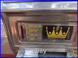 Vintage Waco Casino Crown Flashing Novelty Slot Machine 25 Cent Coin. Works