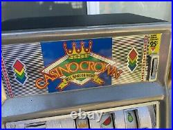 Vintage Waco Casino Crown Flashing Novelty Slot Machine 25 Cent Coin Works. Nc