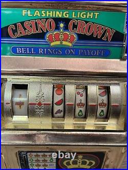 Vintage Waco Casino Crown Flashing Novelty Slot Machine 25 Cents Japan AS IS