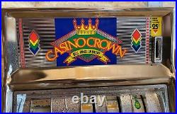 Vintage Waco Casino Crown Novelty Slot Machine 25 Cent Coin. Working