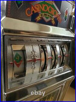 Vintage Waco Casino Crown Novelty Slot Machine 25 Cent Coin. Working