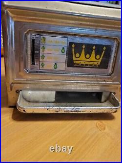 Vintage Waco Casino Crown Novelty Slot Machine 25 Cent Coin Works