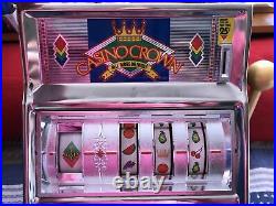 Vintage Waco Casino Crown Novelty Slot Machine 25 Cent Coin. Works Great