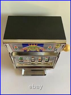 Vintage Waco Casino Crown Novelty Slot Machine 25 Cent WORKING Original Box A+