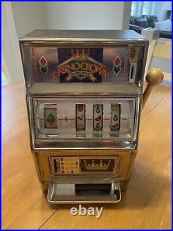 Vintage Waco Casino Crown Novelty Slot Machine, Original Box And Instructions