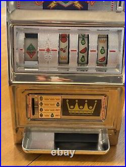 Vintage Waco Casino Crown Novelty Slot Machine, Original Box And Instructions