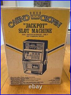 Vintage Waco Casino Crown Novelty Slot Machine, Original Box And Instructions