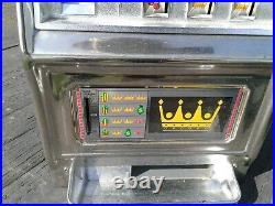 Vintage Waco Casino Crown Slot Machine Toy 25 Cent Coin Works