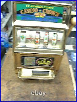 Vintage Waco Casino Crown Toy Slot Machine 25 Cent Coin Op Japan FULLY WORKING