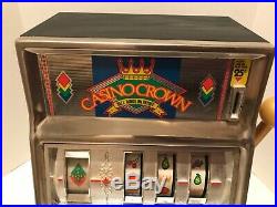 Vintage Waco Casino Crown Toy Slot Machine 25 Cent Coin Operated (Japan). Works