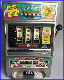 Vintage Waco Casino Grand Large Toy Slot Machine Bank Japan 25 Cent 20 Tall