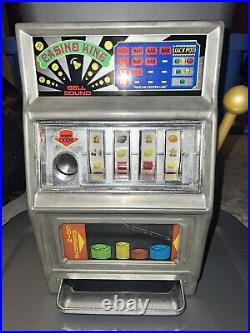 Vintage Waco Casino King Tabletop Slot Machine 25 Cent Coin Works