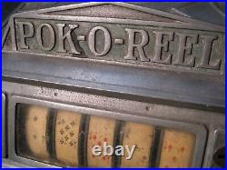 Vintage pok o reel penny slot machine