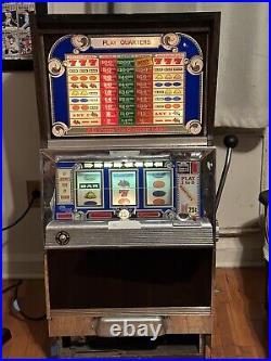 Vintage slot machine 1970's Ballys Works Excepts Quarters