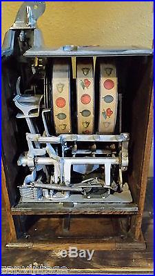Vtg 1920s Antique JENNINGS MINTS of QUALITY SLOT MACHINE 5 CENT Candy Vendor