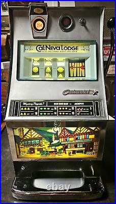 Vtg 1960s CONTINENTAL Slot machine Cal-Neva Lodge (Western / Cowboy). 25 Working