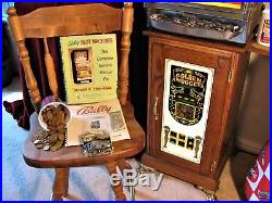 Vtg Bally E-873 Series E 5¢ 5-Line Fruit Slot Machine Golden Nugget Stand Manual