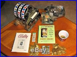 Vtg Bally E-873 Series E 5¢ 5-Line Fruit Slot Machine Golden Nugget Stand Manual