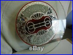 Vtg Mills Dewey upright slot machine restored glass Antique coin op part