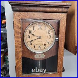 WORKING VINTAGE IBM INTERNATIONAL BUSINESS MACHINES TIME CLOCK WORKS detroit