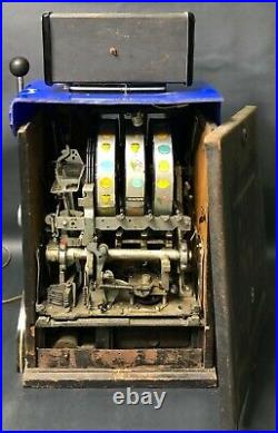 WORKS 1950s Mills Slot Machine Jaguar Blue Bakelite Mid Century Modern Vintage