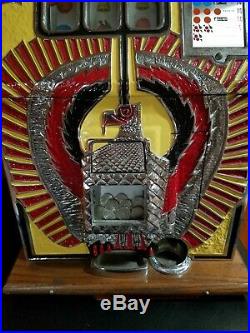 War Eagle Slot Machine Vintage Coin Operated 5 cent WORKING