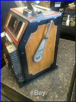 Watling 1 Cent Penny Slot Machine with gum ball front original unrestored