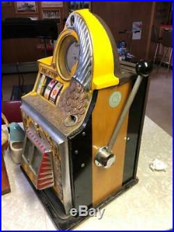 Watling 10 Cent Rol-a-top Slot Machine Vintage 1940's