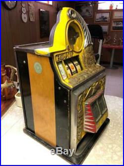 Watling 10 Cent Rol-a-top Slot Machine Vintage 1940's