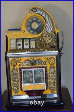 Watling Bird Of Paradise Antique Slot Machine 5 Cent Rol-A-Top