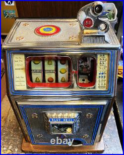 Watling Blue Seal 5c Gooseneck Slot Machine with Jackpot