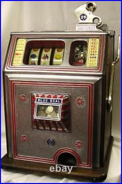 Watling Blue Seal 5c Gooseneck Slot Machine with Jackpot