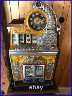 Watling Dime Rol O Top Slot Machine Twin Front Jackpot In Mint Condition