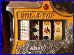 Watling Dime Rol O Top Slot Machine Twin Front Jackpot In Mint Condition