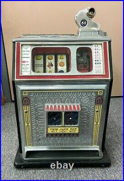Watling Mechanical Torch Front Twin Jack Pot 5 cent Slot Machine Casino Coin Op