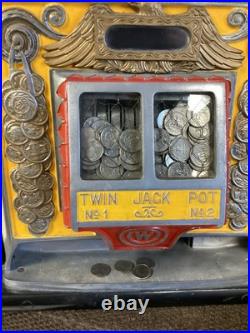 Watling Rare 1936. 25 Cent Rol-A-Top Double Jack Pot Serviced, From Los Vegas NV