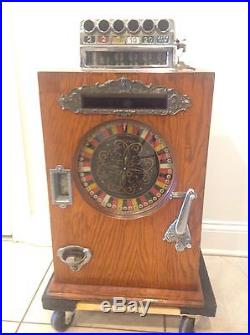 Watling Rare Single Wheel Slot Machine Circa 1900's