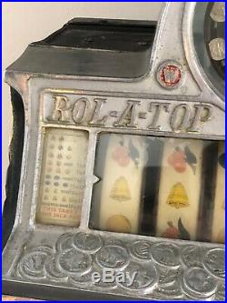 Watling Rol-A-Top Slot Machine 10 Cent American Silver Coin & Eagle Style Motif