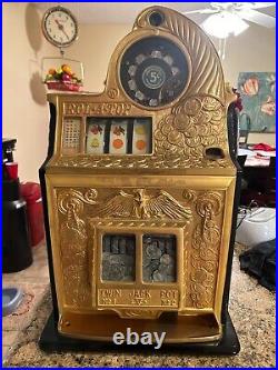 Watling Twin Jackpot Rol-A-Top 5 cent Slot Machine Completely Restored