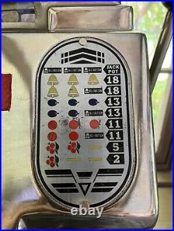 Working Vintage Jennings CHIEF SILVER MOON 5c SLOT MACHINE PRISTINE