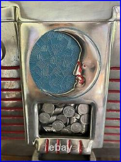 Working Vintage Jennings CHIEF SILVER MOON 5c SLOT MACHINE PRISTINE