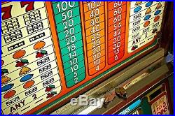 -bally Play 1 To 3 Coins 3 Reel 25 Cent Slot Machine